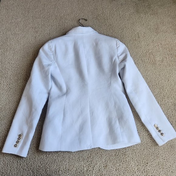 NEW J. Crew White Linen Campbell Blazer 0 00 000 READ: SIZING - Picture 9 of 16